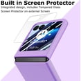 thumbnail image 2 of for Motorola Razr+ 2023 Case with Integrated Glass Screen Protector, Slim Matte Hard PC Back Cover Scratch-Resistant Full Coverage Phone Case for Moto Razr Plus 2023 - Purple, 2 of 12