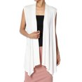 thumbnail image 1 of TheMogan Women's Long Vests Sleeveless Draped Lightweight Open Front Cardigan, 1 of 7