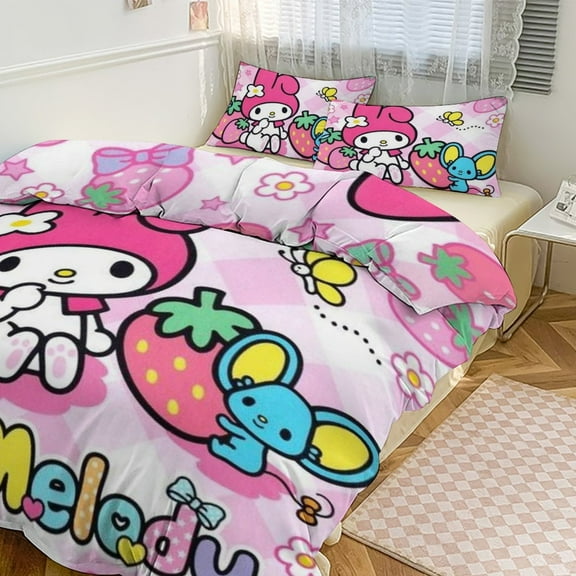Cartoon Bedding Set My Melody 3-piece cotton bedding set