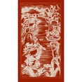 thumbnail image 3 of Vision Studio 12x18 Black Modern Framed Museum Art Print Titled - Chinese Birds-eye View in Red I, 3 of 5