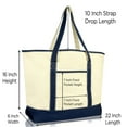thumbnail image 4 of DALIX Blueberry Tote Hand Bag Reusable Grocery Natural Canvas Fruits in Navy Blue, 4 of 7
