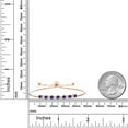 thumbnail image 2 of Gem Stone King 3.86 Ct Round Blue Created Sapphire 18K Rose Gold Plated Silver Adjustable Tennis Bracelet for Women up to 9 inch, 2 of 4