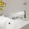 thumbnail image 2 of CASAINC 3 Handle Roman Bathroom Tub Faucet with Handheld Sprayer, Chrome, 2 of 8