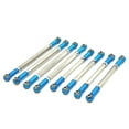 thumbnail image 2 of Almencla 8 Pieces Chassis Linkage RC Chassis Link Rod Replacement RC Model Vehicle Parts for MN128 1/12 Scale Crawler Model Accessory Blue, 2 of 8