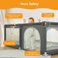 thumbnail image 6 of Large Baby Playpen, 79x63x27inch Activity Center Playard for Babies and Toddlers, Gray, 6 of 8