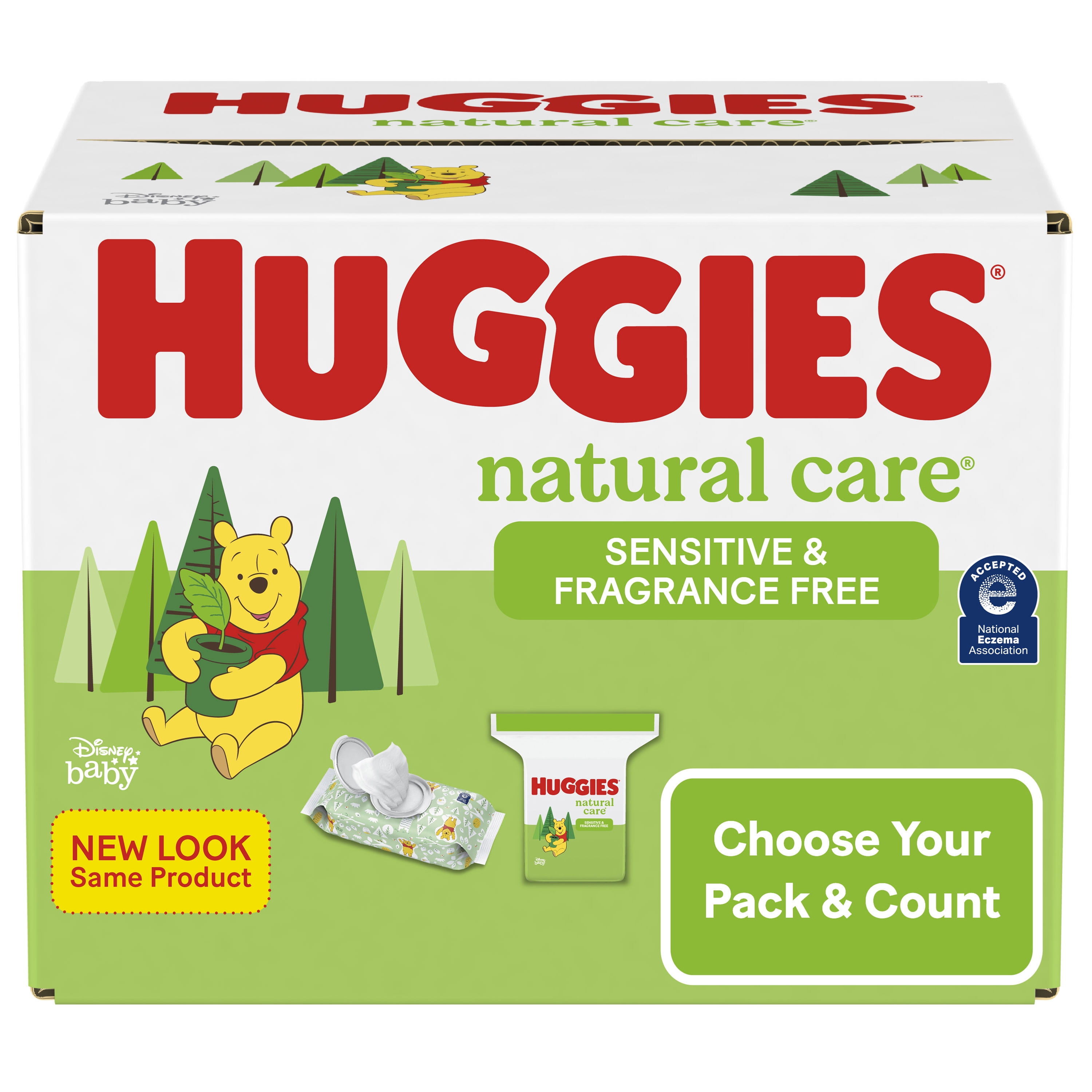 448 Wipes Sensitive 8 Flip-top Packs Huggies Natural Care Unscented Baby Wipes
