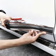 thumbnail image 2 of Car Side Skirt Door Sill Carbon Fiber Silver Protector Edge Guard Strip 3CM*2M, 2 of 11