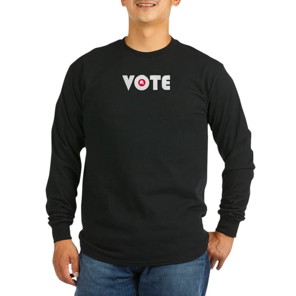CafePress - Vote Red Long Sleeve Dark T Shirt - Long Sleeve Dark T-Shirt