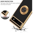 thumbnail image 4 of for Google Pixel 6A Case with Ring Holder Kickstand 360 Degree Rotation  Car Finger Soft TPU Slim Cover Shockproof Full Body Protective Phone Case for Google Pixel 6a, Black, 4 of 16