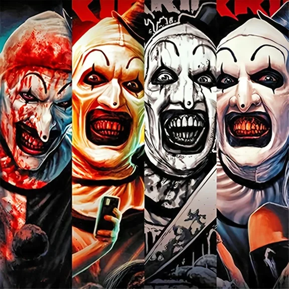 DIY 5D Diamond Painting By Number Kits Full Round Drill Horror Characters Art Rhinestone Embroidery Cross Stitch Craft for Home Wall Decoration