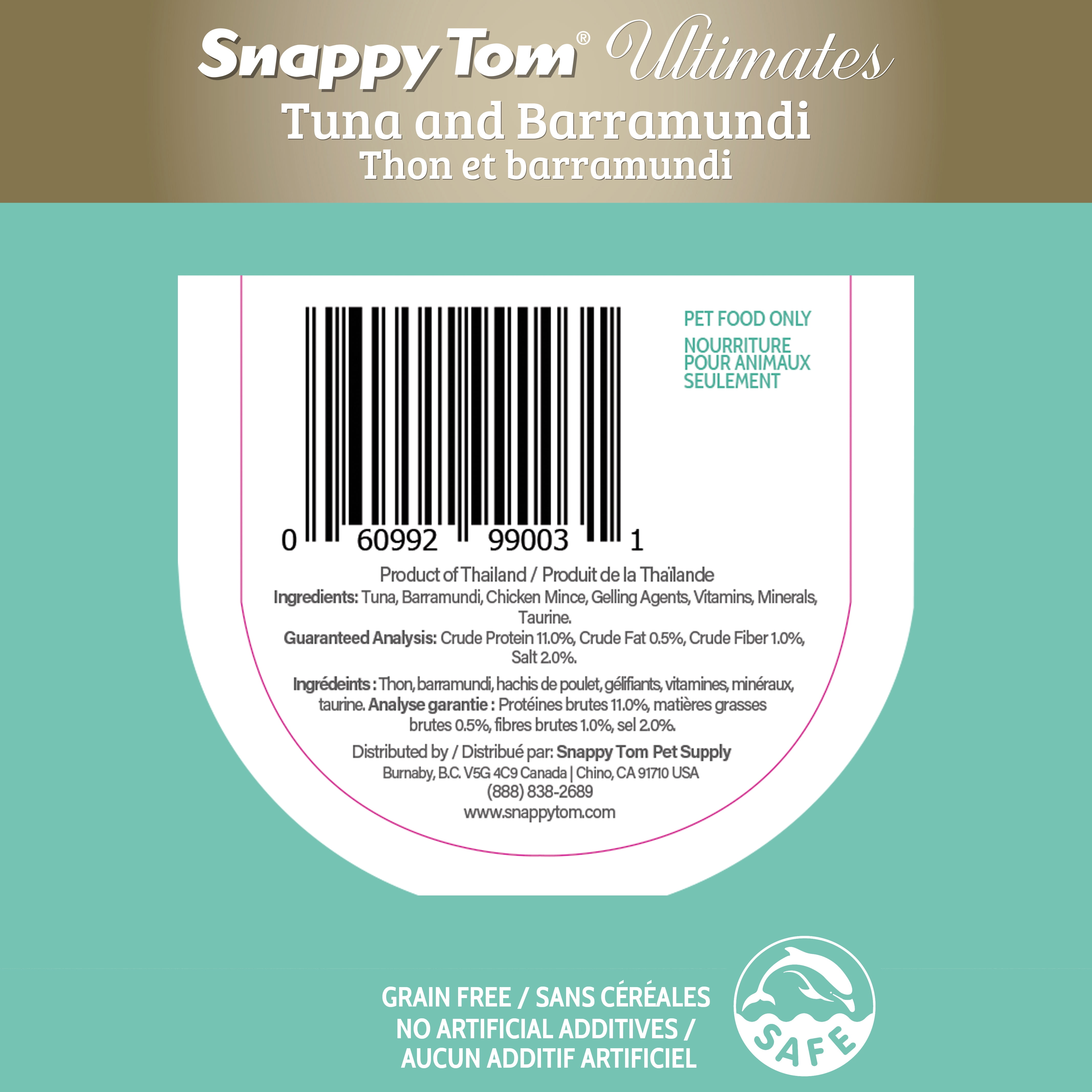 Snappy Tom Ultimates, Tuna with Barramundi (12 Pack)