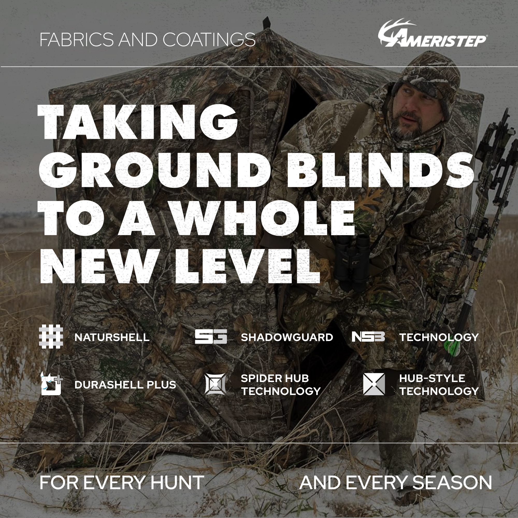 Plano Ameristep Care Taker Outdoor 2 Person Kick Out Hunting Blind, Camo - image 3 of 9