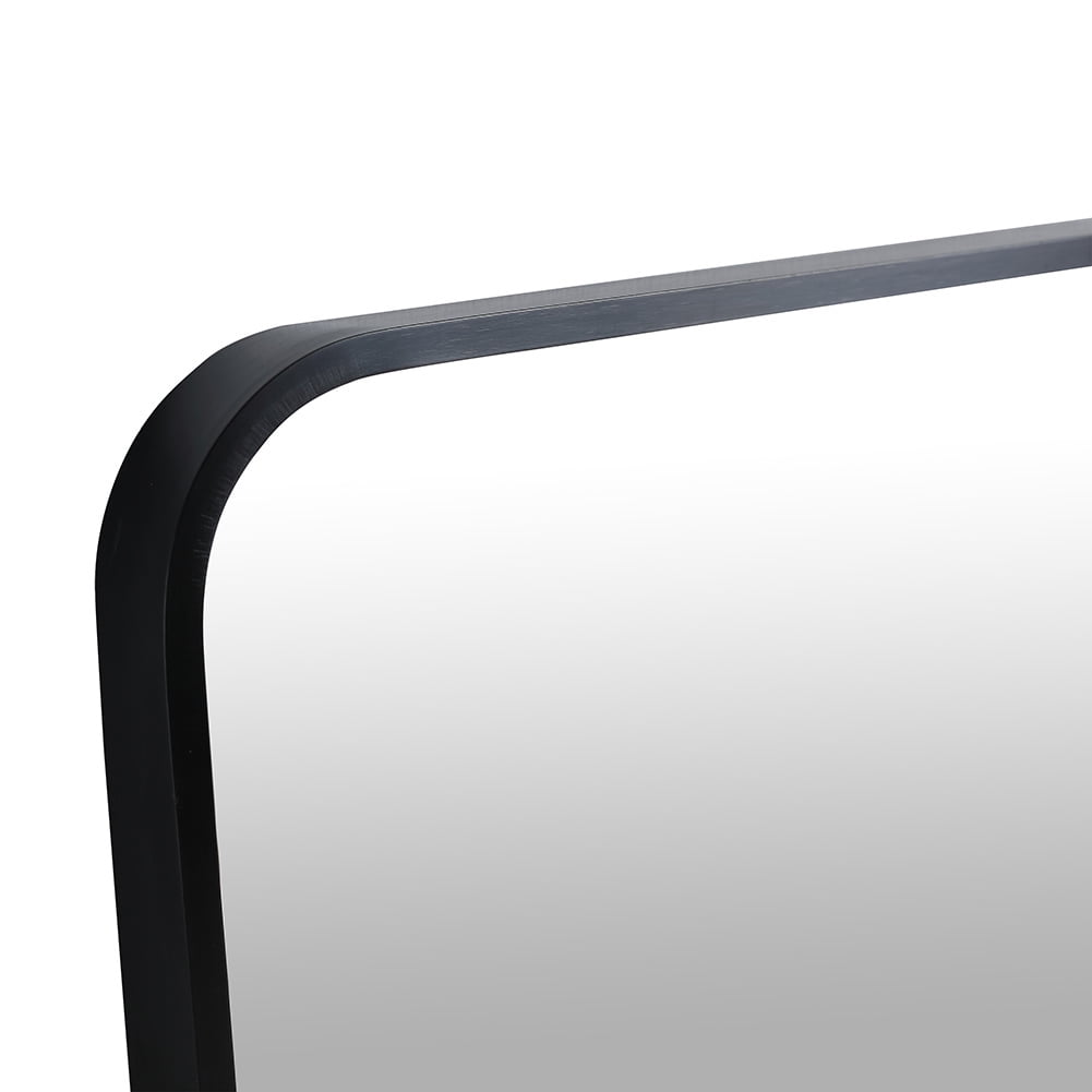 Kepooman 24" Rectangle Wall Mirror with Metal Frame, Modern Decor for Entryways, Washrooms, Living Rooms Inch, Black