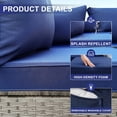 thumbnail image 5 of MOLIBYME 7 Pcs Outdoor Patio Furniture Set, Modular Outdoor Sectional Wicker Conversation Set, Rattan Sofa Set with Glass Table and Washable Cushion Covers, Blue Cushion, 5 of 9