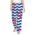 thumbnail image 2 of Kdxio Women's Comfy Stretch Nautical AnchorsPrint Drawstring Pajama Pants-Small, 2 of 9