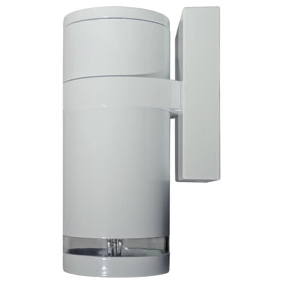 Dabmar Lighting DW3550-W Powder Coated Cast Aluminum Down Light Wall Fixture, White - 9.22 x 3.94 x 5.55 in.