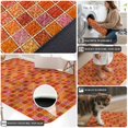 thumbnail image 2 of Runner Rug 15.7"x47.2", Abstract Geometric Non Slip Backing Floor Mats Area Rugs, Absorbent Muddy Dirt Trapping Carpet for Hallway Entryway Kitchen Bedside Living Room Modern Minimalist Grid Gingham, 2 of 7