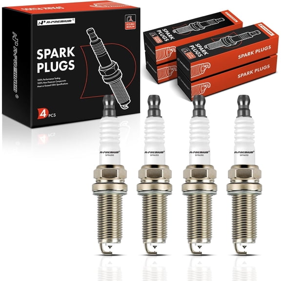 A-Premium Double Iridium Spark Plugs Compatible with Toyota Camry 2018-2020, RAV4 2019-2020, Corolla 2019-2020, Highlander 2020, Avalon 2019-2020 & Lexus ES300h 2019-2020, UX250h, Pack of 4
