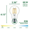 thumbnail image 3 of Philips Ultra Efficient LED 60-Watt A19 Light Bulb, Soft White, Clear, Dimmable, E26 Base (2-Pack), 3 of 12