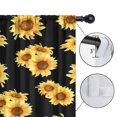 thumbnail image 4 of Blackout Kids Curtains,Black Yellow Sunflower Pattern Childrens Insulated Curtains Set Of 2,Bedroom Essentials,Toddler Room Decor 42"x84", 4 of 5