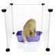 thumbnail image 3 of Protector contra salpicaduras para arenero de gatos (3 unidades), protector transparente contra salpicaduras con laterales altos y 8 hebillas para areneros abiertos., 3 of 7
