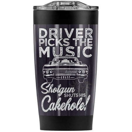 

Supernatural Driver Picks Music Stainless Steel Tumbler 20 oz Coffee Travel Mug/Cup Vacuum Insulated & Double Wall with Leakproof Sliding Lid | Great for Hot Drinks and Cold Beverages