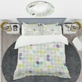 thumbnail image 2 of Designart 'geometric pattern with leaves' Mid-Century Modern Duvet Cover Set, 2 of 4