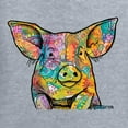 thumbnail image 2 of Dean Russo The Pig Animal Lover Women's Standard V-Neck Tee, Heather Grey, Small, 2 of 6