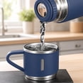 thumbnail image 2 of Pandaoo .5 L (16.9oz) Blue Stainless Steel Bottle Set, 2 of 5
