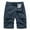 Blue, variant on Turilly Men's Shorts Summer Outdoors Solid Color Casual Button Pocket Sport Shorts Pants