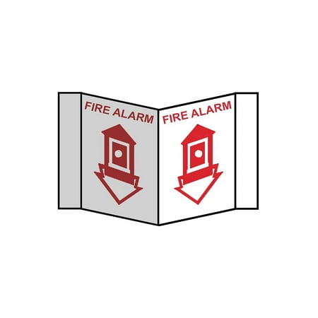 UPC: 0887481095219 | National Marker Visi Sign Fire Alarm Red 8X14 1/2 .125 PVC Plastic VS13R