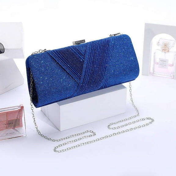 Girl Royal Blue Envelope Clutch Bag, Women's Royal Blue Envelope Evening Clutches Wedding, Prom And Party Purse-Royal Blue