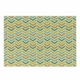 thumbnail image 1 of Chevron Cutting Board, Retro Countryside Colors Zigzags in Vertical Direction Striped Composition, Decorative Tempered Glass Cutting and Serving Board, Small Size, Green Yellow Orange, by Ambesonne, 1 of 1