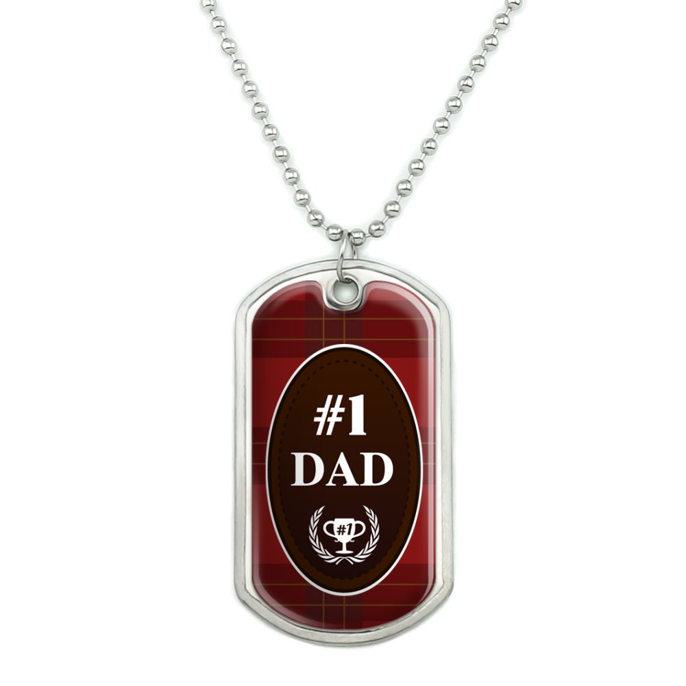 Dad Number One Best Father Plaid 