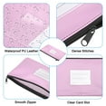 thumbnail image 4 of Unique Bargains Zipper Leatherette Money Deposit Bags with Clear Window, Purple, 3 Pack, 4 of 6