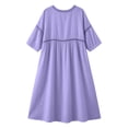 thumbnail image 4 of Omexry Spring Summer Dresses for Women Women's Summer Casual Dress Gradual Sleeveless Neck V-Neck Long Dress Purple XXXL, 4 of 8