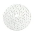 thumbnail image 2 of CISIL - Snowlflake Christmas Tree Skirt, Large Snowy White Fur Tree Skirt with Snowy Pattern for Christmas Decorations Gold - 90cm, 2 of 3