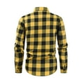 thumbnail image 4 of Plaid Shirts for Men with Pockets Button-Down Collared Long Sleeve T Shirt Casual Slim Comfort Basic Lapel Office Work Tops Tshirts, 4 of 8