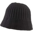 thumbnail image 4 of CoCopeaunts Women Bucket Hat Winter Thickness Elastic Knitted Hat Simple Solid Color Beggar Fisherman Hat Adjustable Foldable, 4 of 8