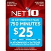 NET10 750-Minute Card