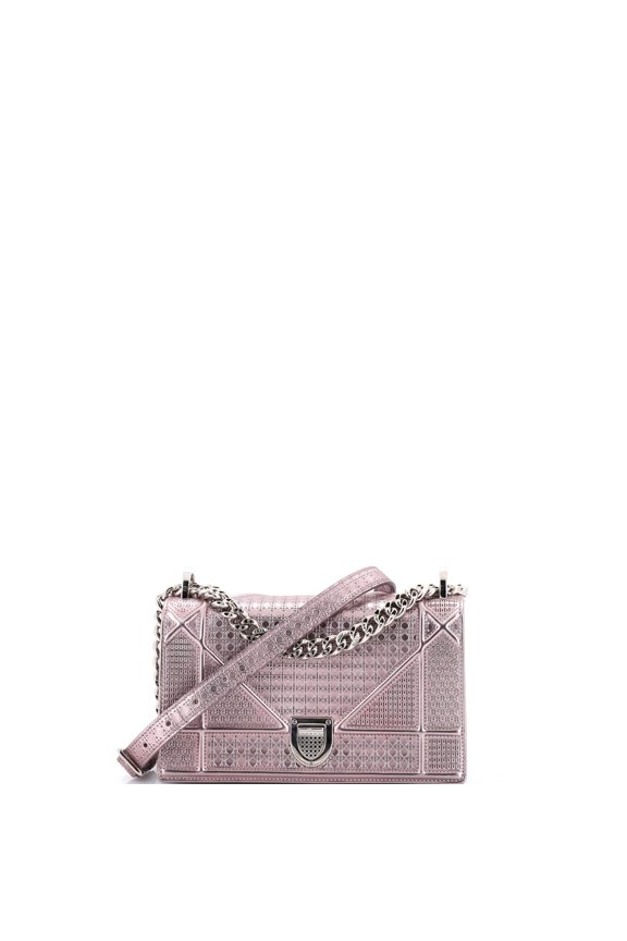 Pre-Owned Diorama Flap Bag Cannage Embossed Calfskin Small By Rebag