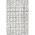 thumbnail image 5 of SAFAVIEH Dhurrie Valentina Geometric Moroccan Wool Area Rug, Grey/Ivory, 7' x 7' Round, 5 of 10