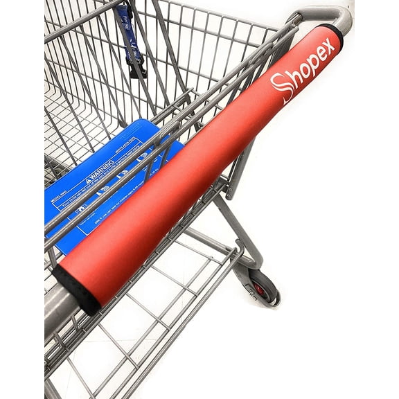 Shopping Cart Handle Cover by Shopex | Safe for Adults, Babies and The Environment | Eco-Friendly and Reusable | 16 Inches Long (Red)