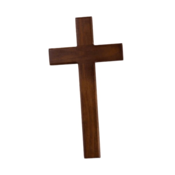 Cruz de madera católica, crucifijo, decoración, estatua, artesanía vintage, letrero cristiano M