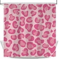 thumbnail image 3 of Pink Leopard Print Shower Curtain, Modern Aesthetic Cheetah Design Bath Curtains for Bathroom, Sexy Cute Trendy Girl Decor Waterproof Fabric Shower Curtain Sets with Hooks 72"W x 78"L (Pack of 1), 3 of 6