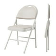 thumbnail image 1 of Juego de 2 Sillones Plegables con Cojín – Estructura Metálica Sólida, Patas Antideslizantes, Asiento Acolchado de PU, Perfectas para Interior, Exterior, Balcón y Reuniones Familiares, 1 of 12