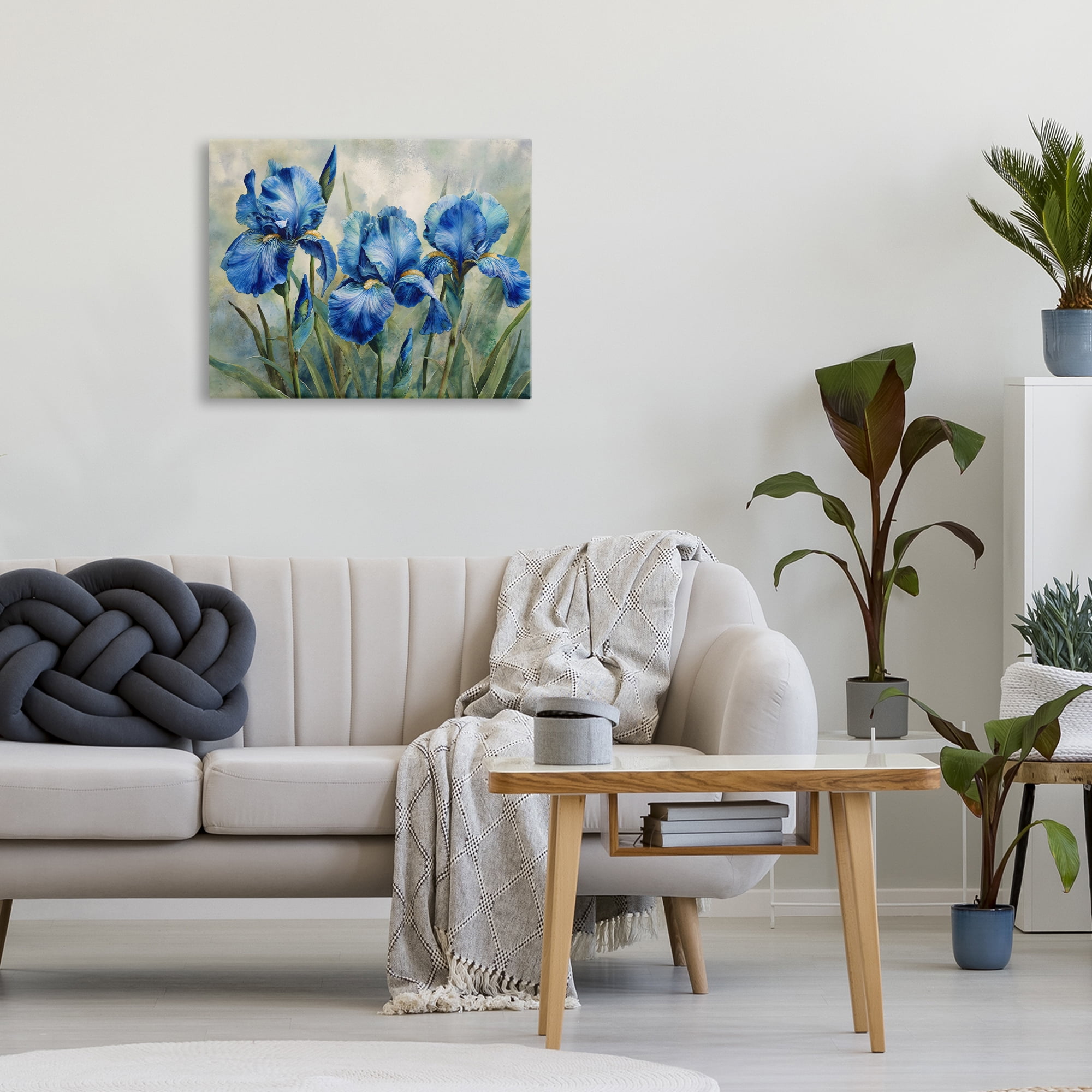 Stupell Industries Drawn Blue Iris Flowers Canvas Wall Art, design by Franklyn Gregory