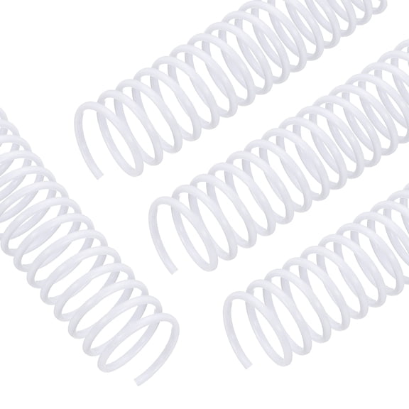 Uxcell 20 Pack Plastic Spiral Binding Coils, 19mm(3/4") Binding Coils 130 Sheet Capacity Spiral Binder Rings, White