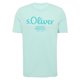 thumbnail image 3 of s.Oliver Camiseta para hombre, pack de 4 - básica, estampado logo, cuello redondo, algodón Rojo/Turquesa/Turquesa/Verde M (Medium), 3 of 7