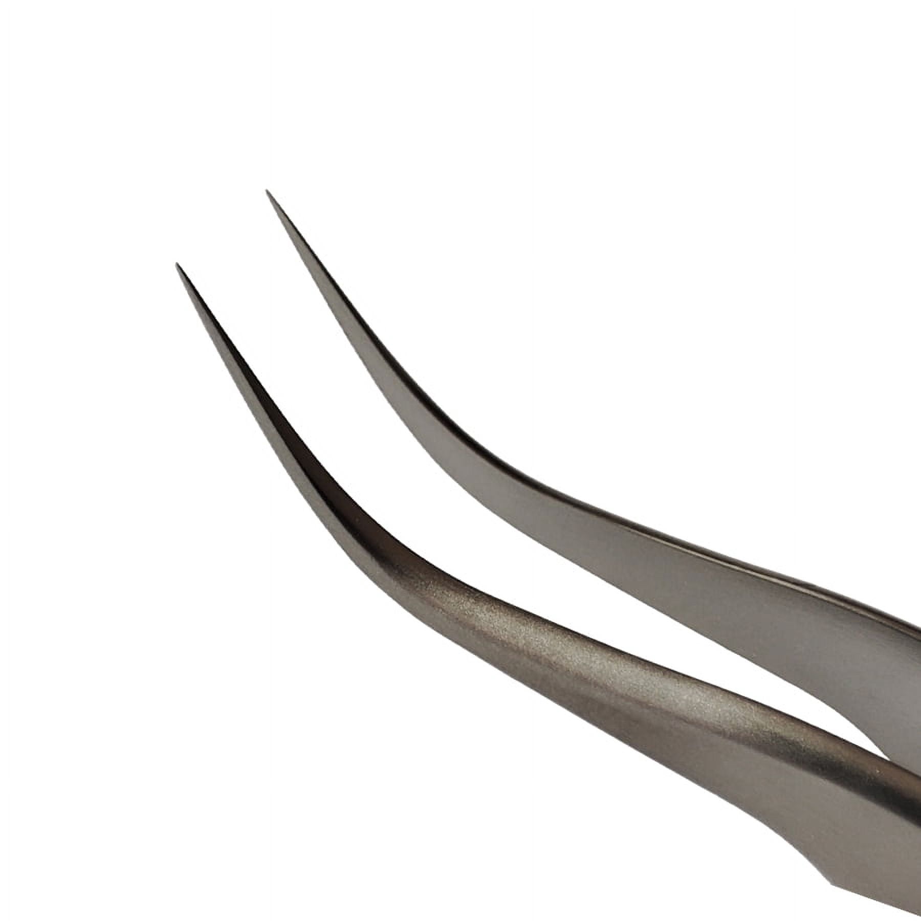 Bergeon 7026-7 antimagnetic watchmaker tweezer with curved points 120 mm